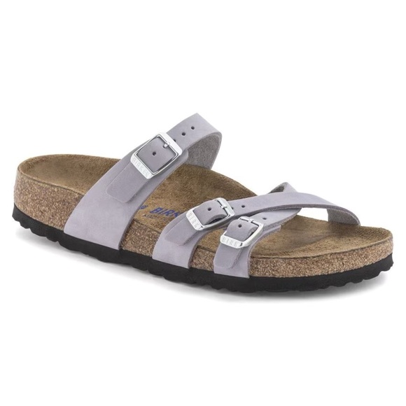 Birkenstock Shoes - Franca Soft Footbed Nubuck Leather - Purple Fog Size 39